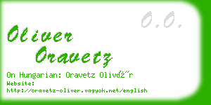 oliver oravetz business card